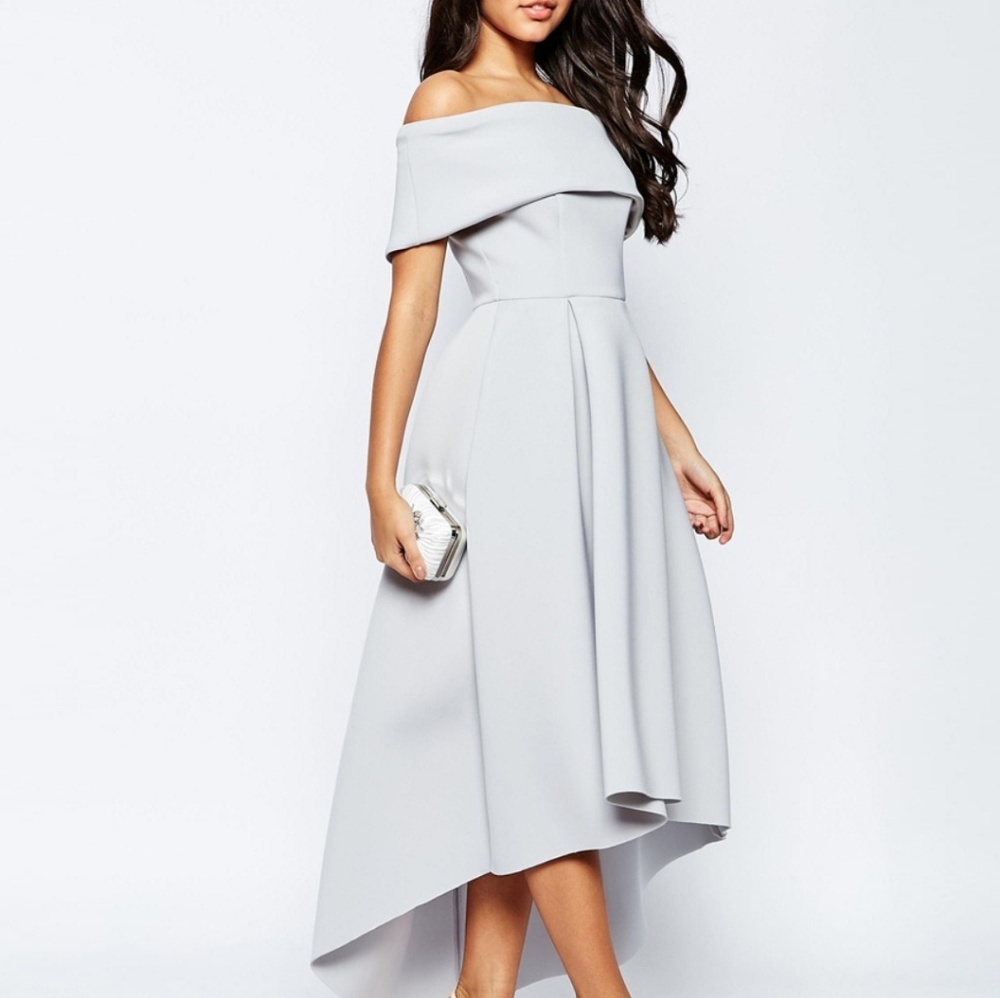 Dark Gray hi low dress